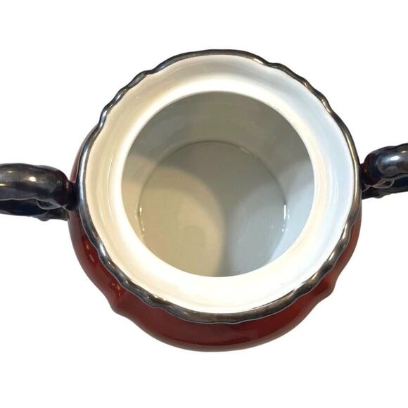 Johann Seltmann Bavaria Red Creamer & Sugar Bowl Set Vohenstrauß Germany